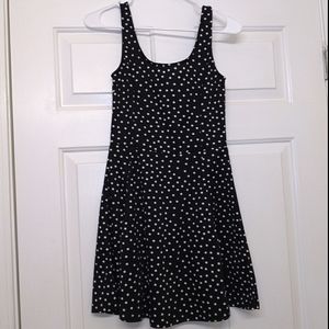 Black and White Polka Dot Skater Dress
